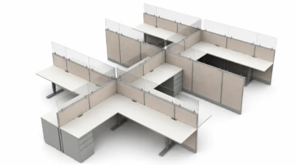 Semi Private '6 x 8' Cubicle with Drawer Storage-typ1