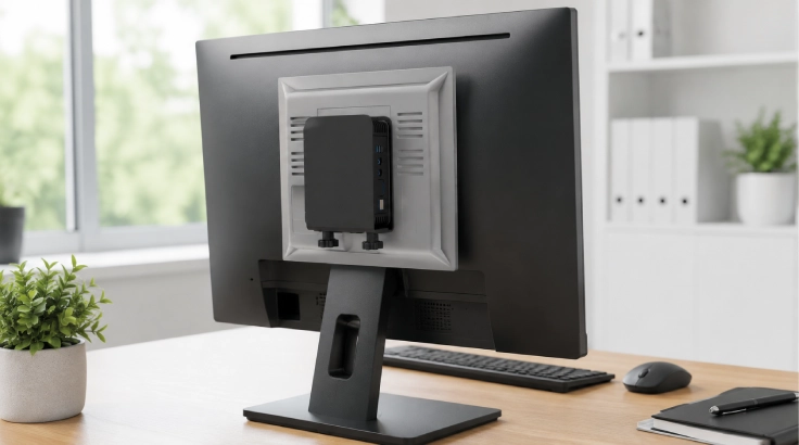Thin Client CPU PC Holder room view