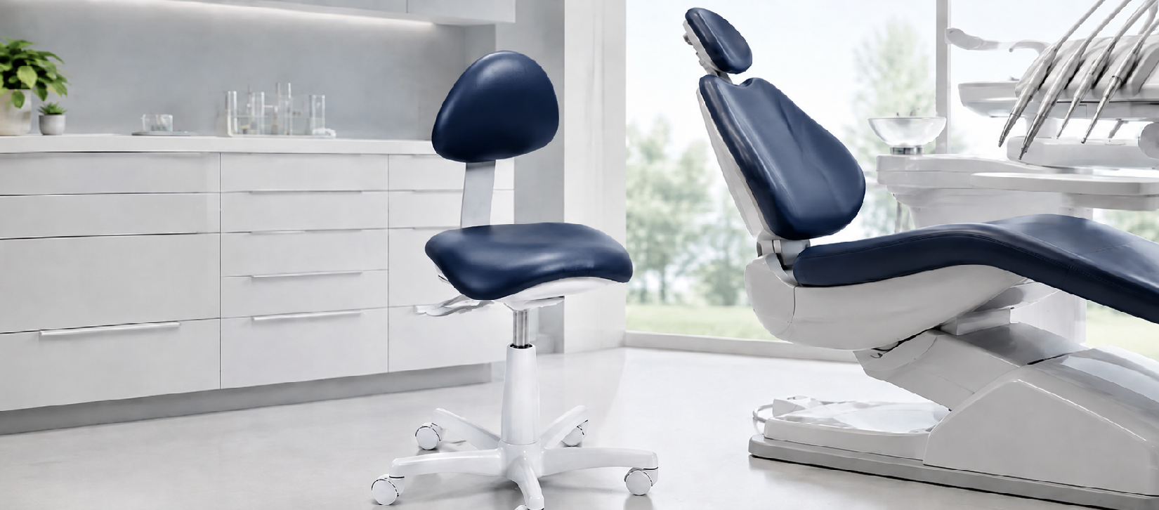Ergonomic Dental Operator Stool with Adjustable Backrest