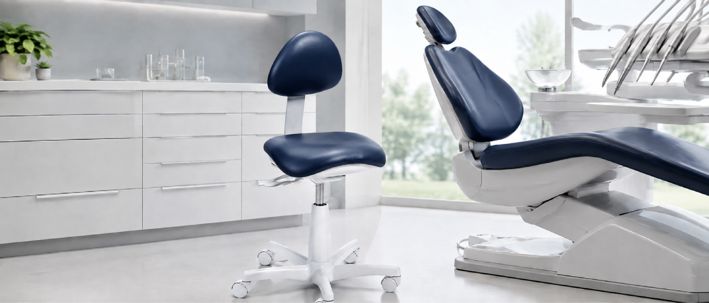Ergonomic Dental Operator Stool with Adjustable Backrest