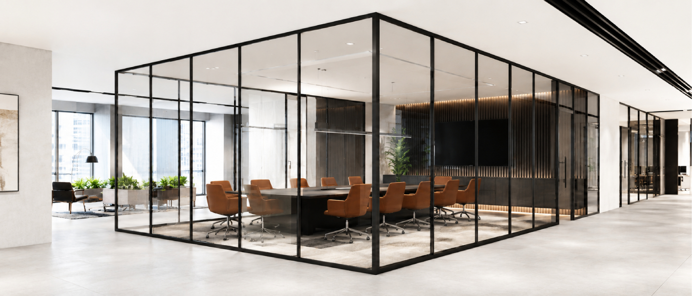 Full-Height Framed Demountable Glass Wall System-banner