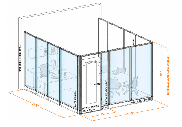 Modular Demountable Wall System U7-typ3