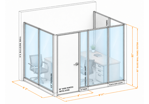 Modular Demountable Wall System U7-typ1