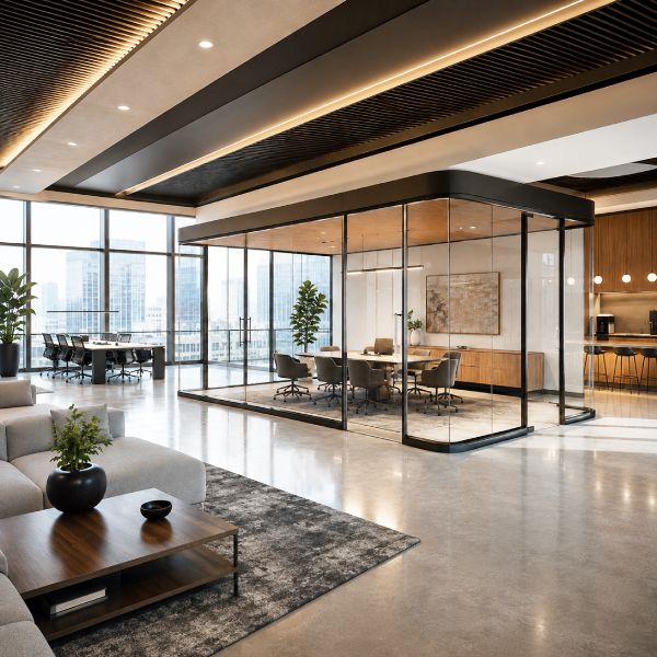 Slim-Profile Demountable Glass Wall System-product
