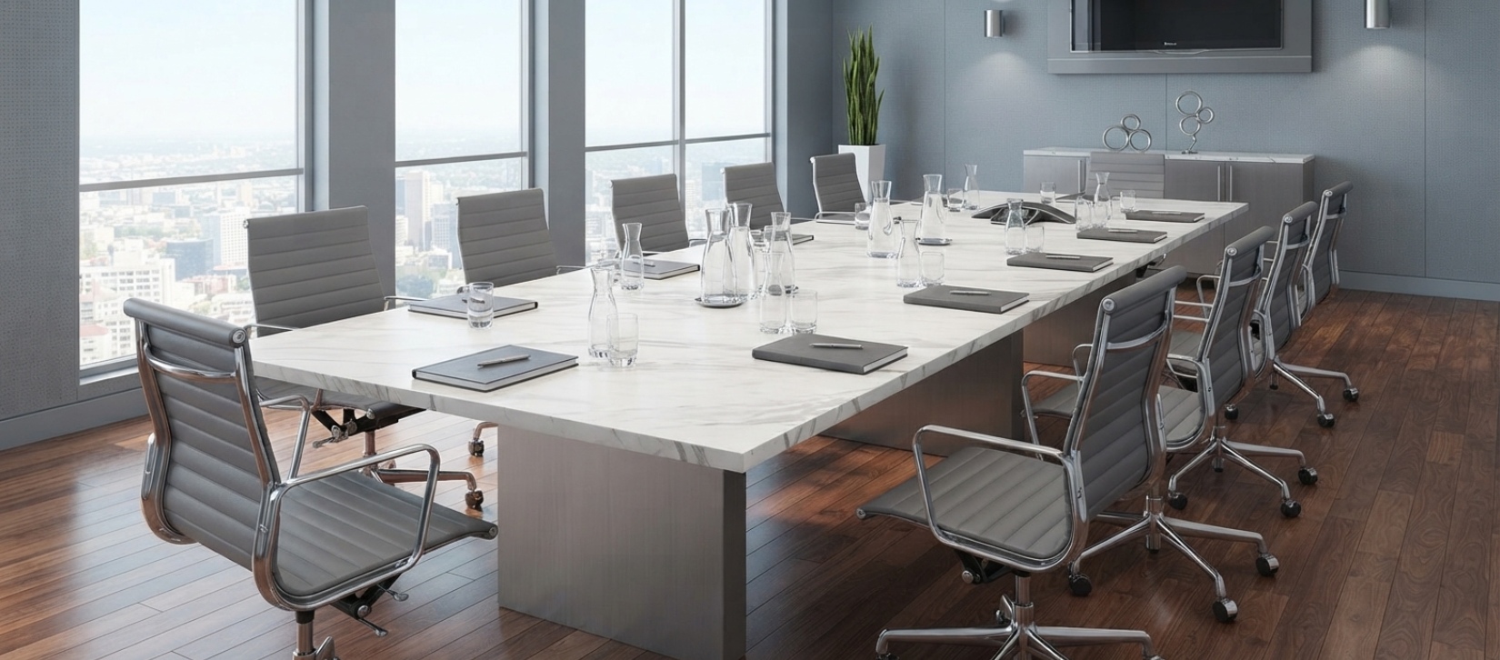 Americana Marble Top Conference Table