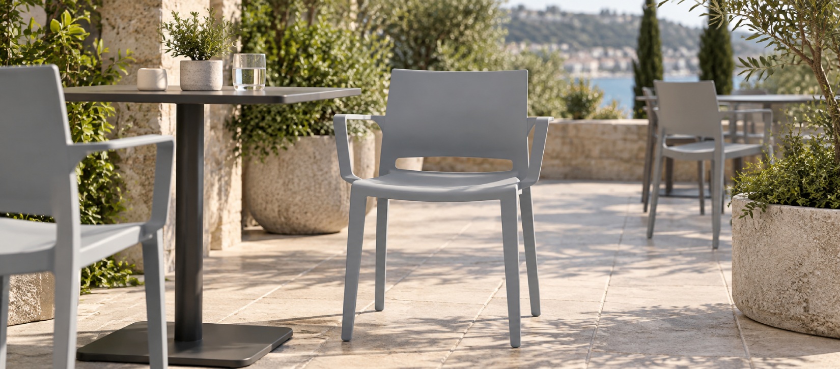 Bakhita Outdoor Stackable Armchair