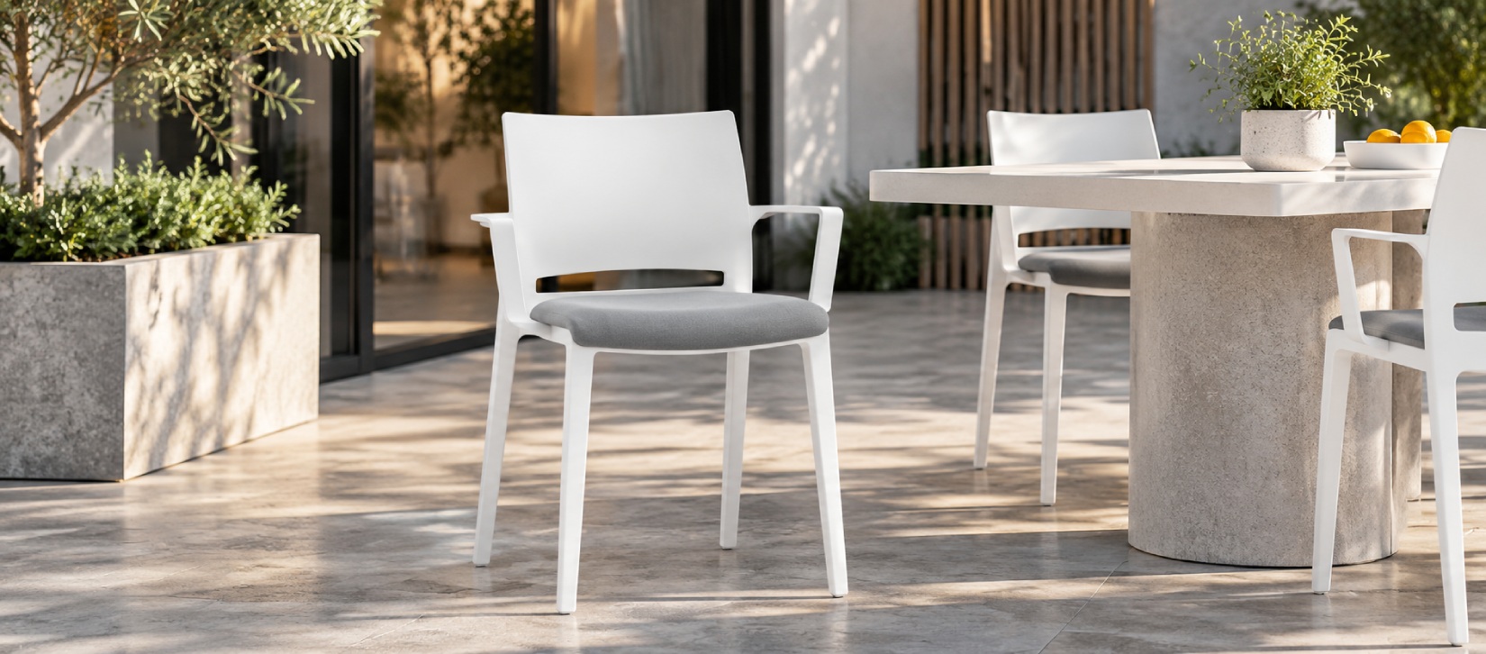 Bakhita Outdoor Stackable Upholstered Armchair