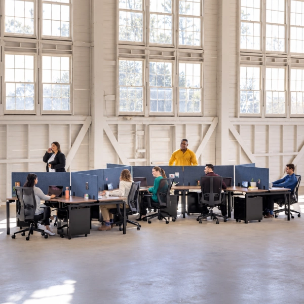 Blade Laminate Benching Desk with Integrated Power