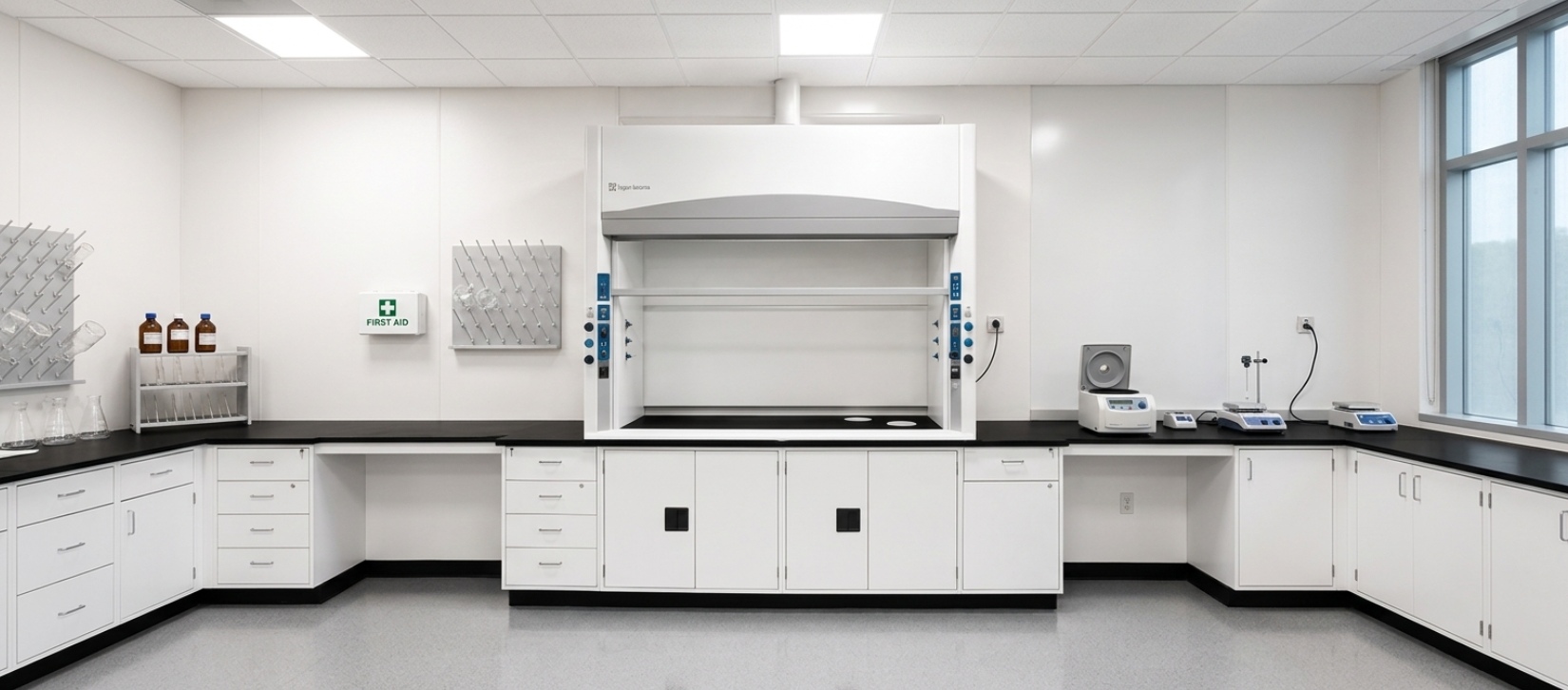 Chemical Laboratory Fume Hood with Base Cabinets