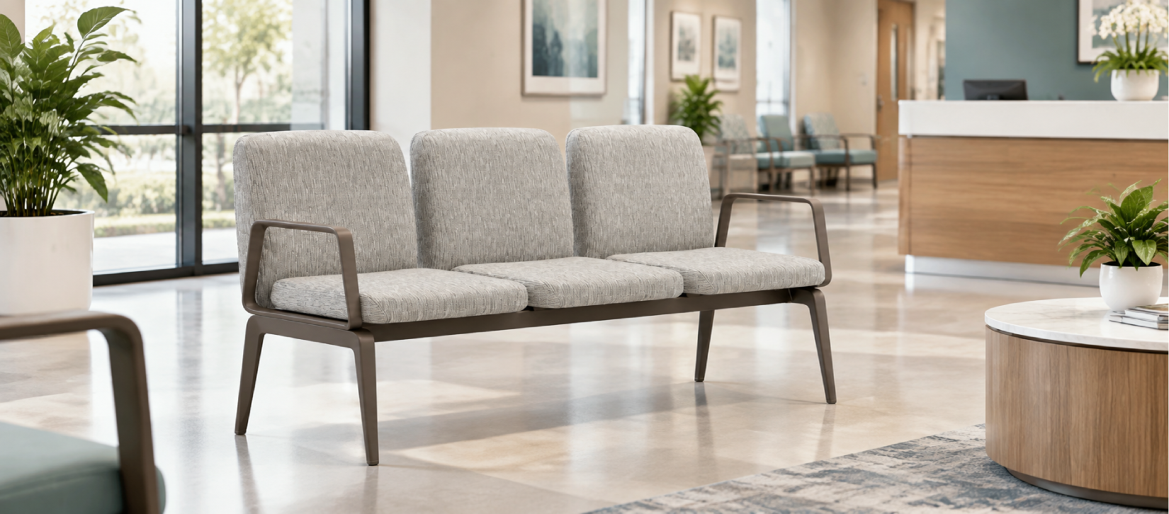 Comprise Three-Seat Healthcare Tandem Seating