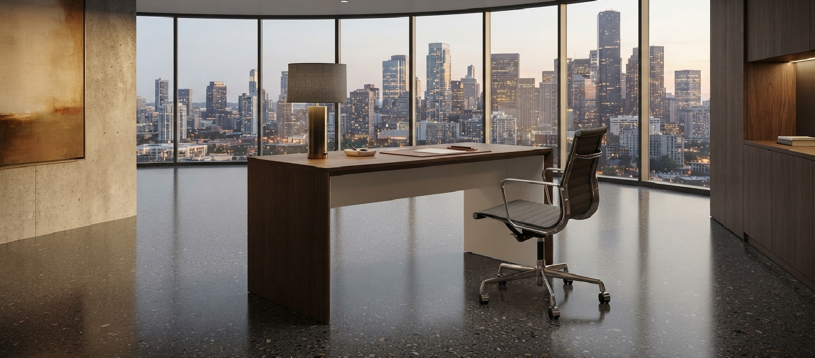 Confluence Parsons Table Brown and White
