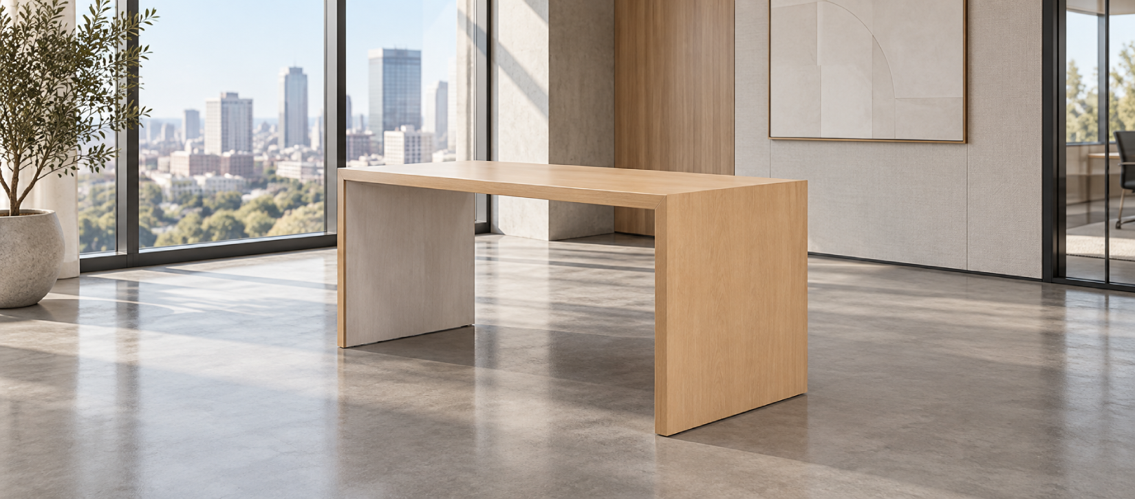 Confluence Parsons Table Honey Wood