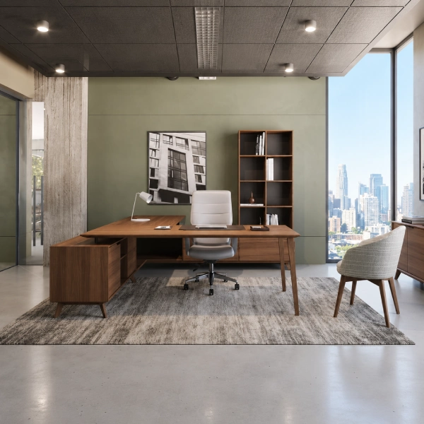 Corby Laminate And Veneer Desking CBY202