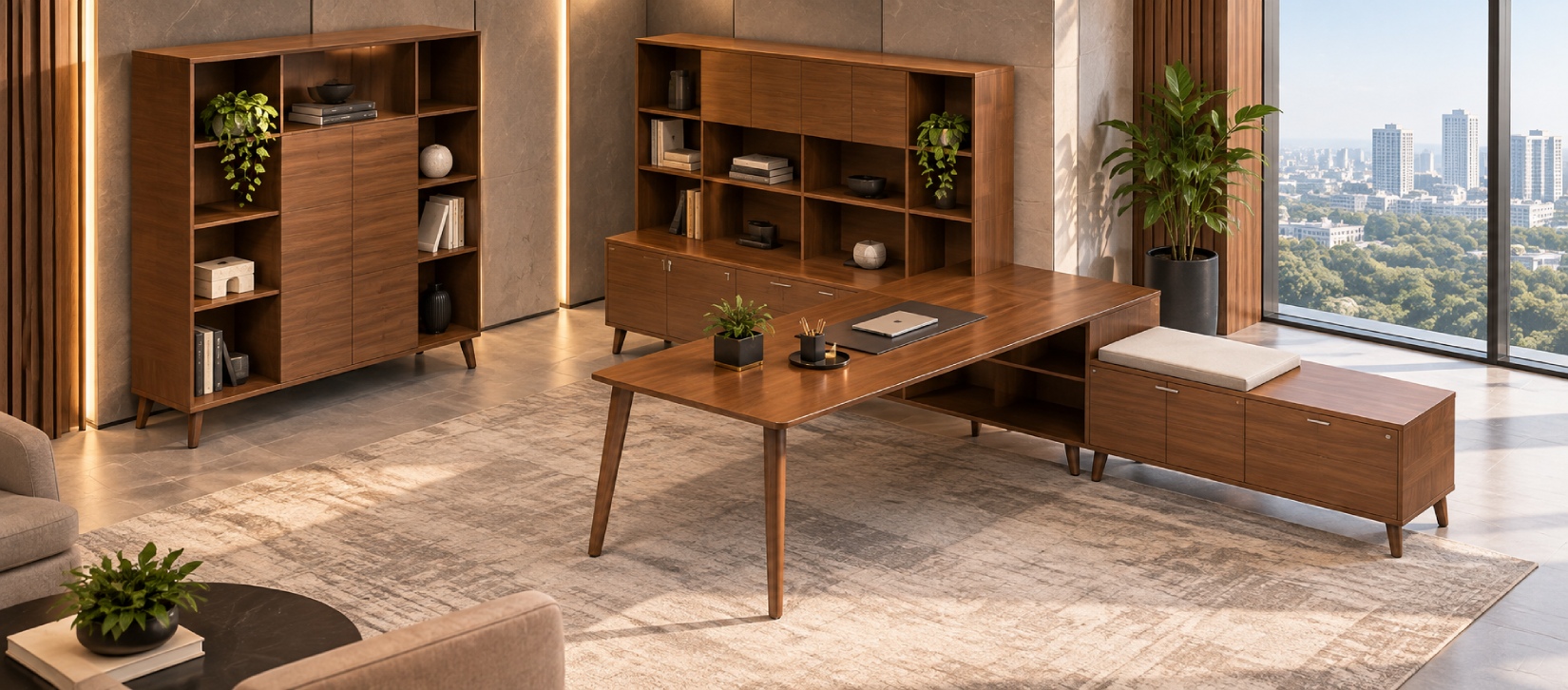 Corby Laminate And Veneer Desking CBY218