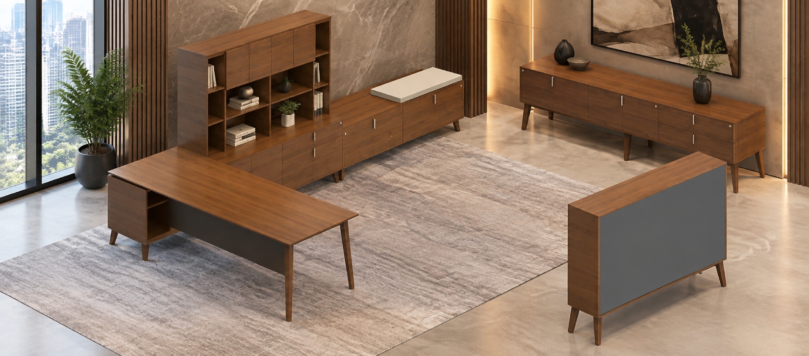 Corby Laminate and Veneer Desking CBY212