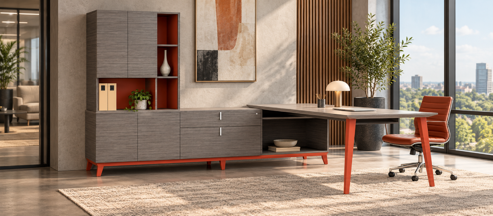 Corby Modern Laminate Office Desk