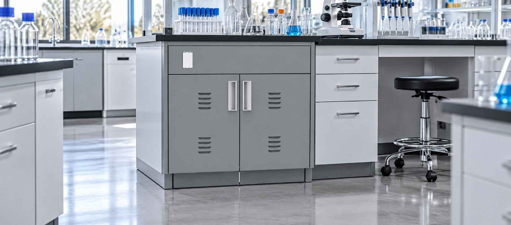 Custom Lab Casework Vented Vacuum Cabinet