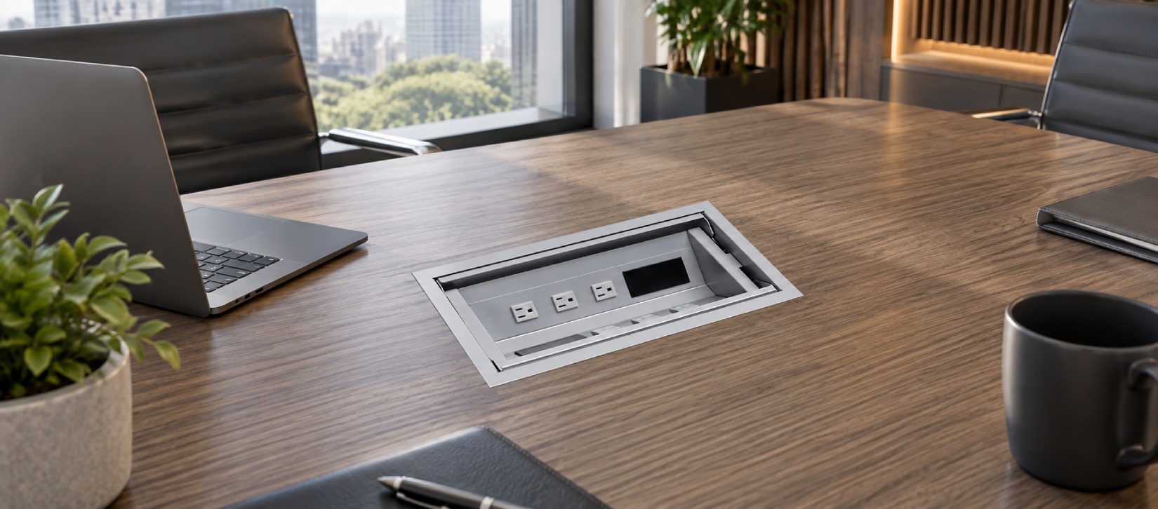 DPC Slim Desktop Power with Outlet, USB-A & USB-C