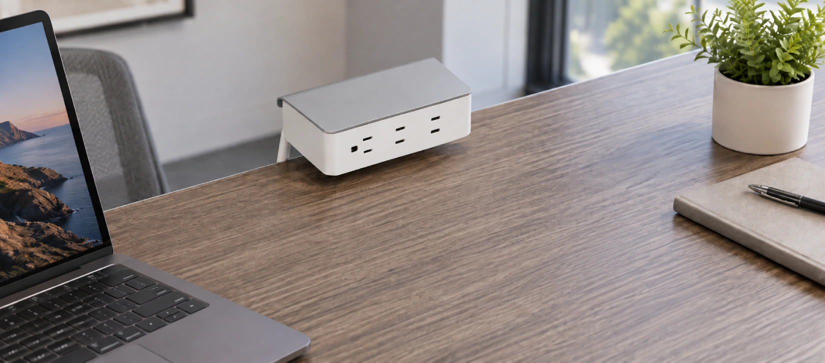 DPC Slim Edge-Mount Desktop Power Module with USB-A & USB-C