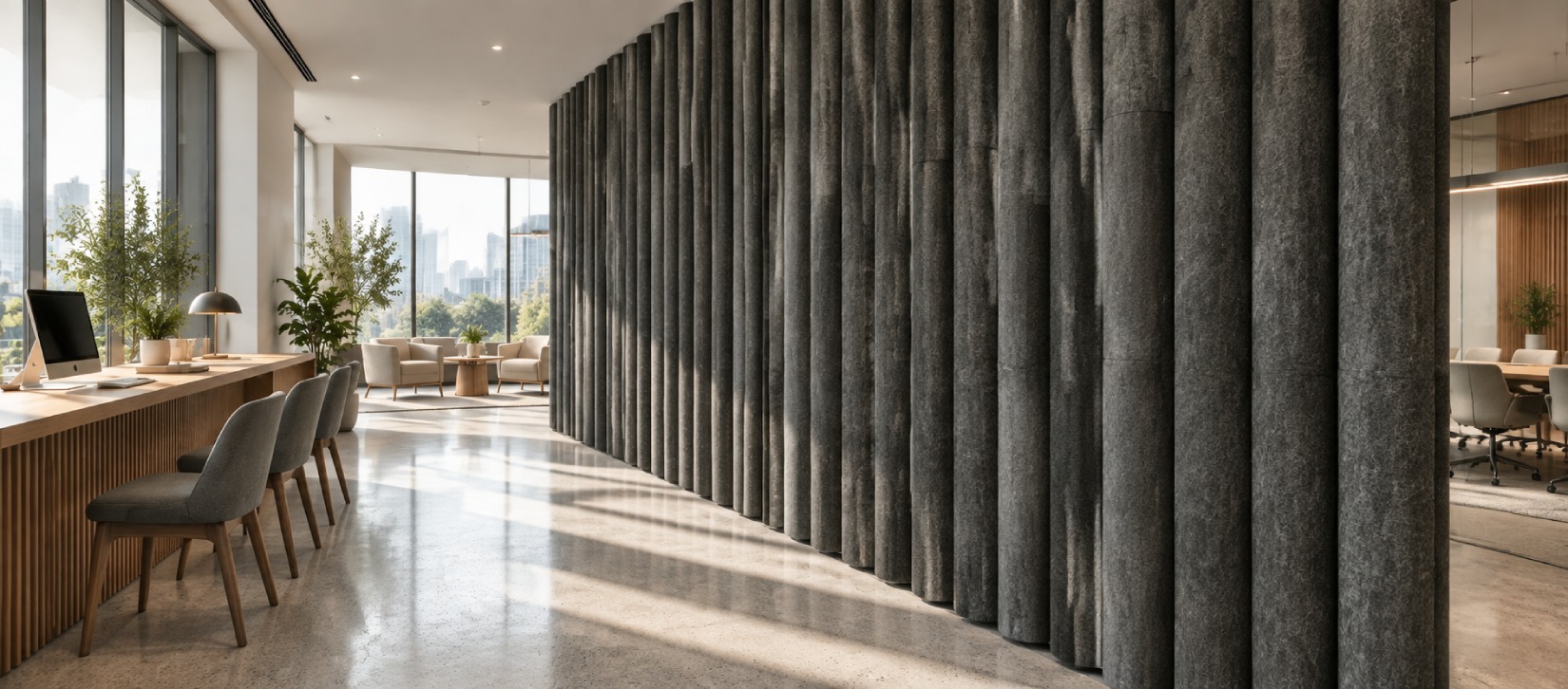 Demi Felt Wall Panels - Evergreen