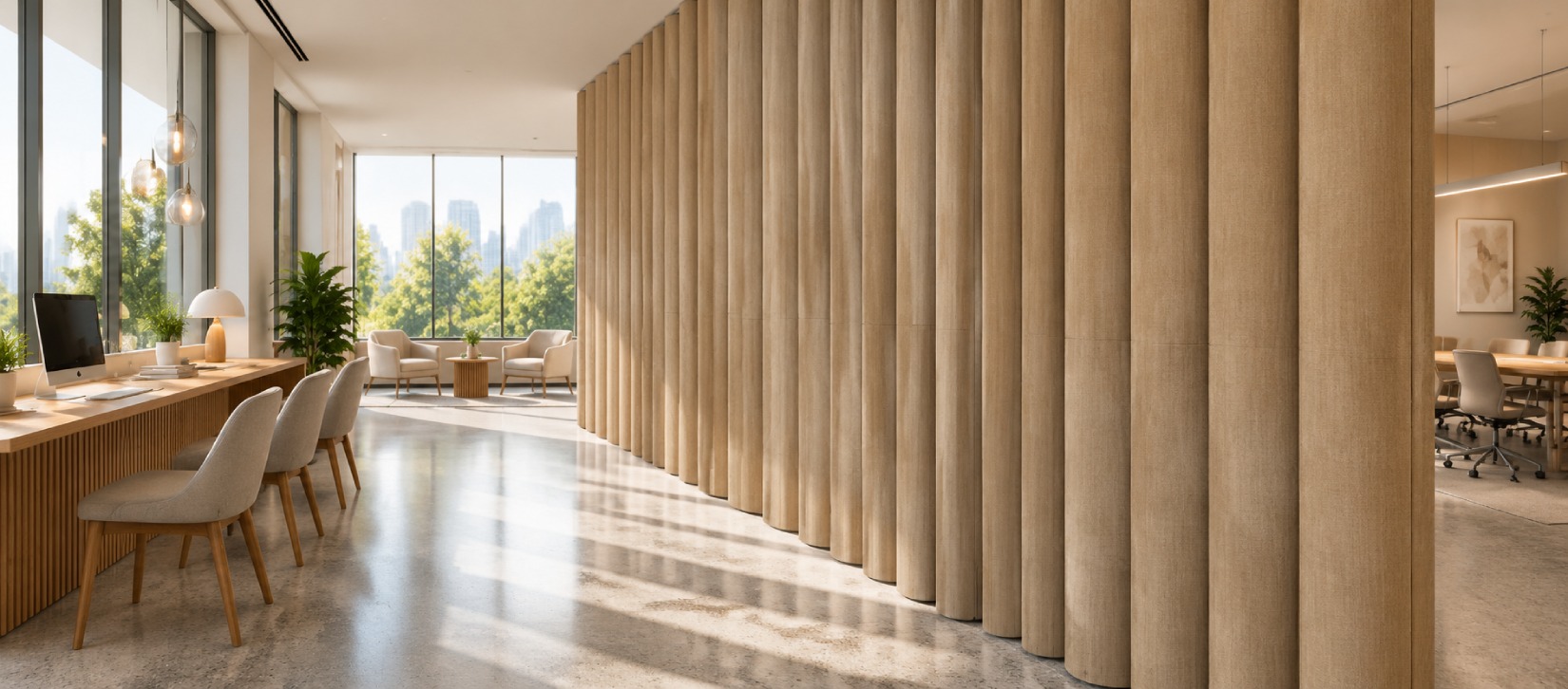 Demi Felt Wall Panels - Italian Walnut-banner
