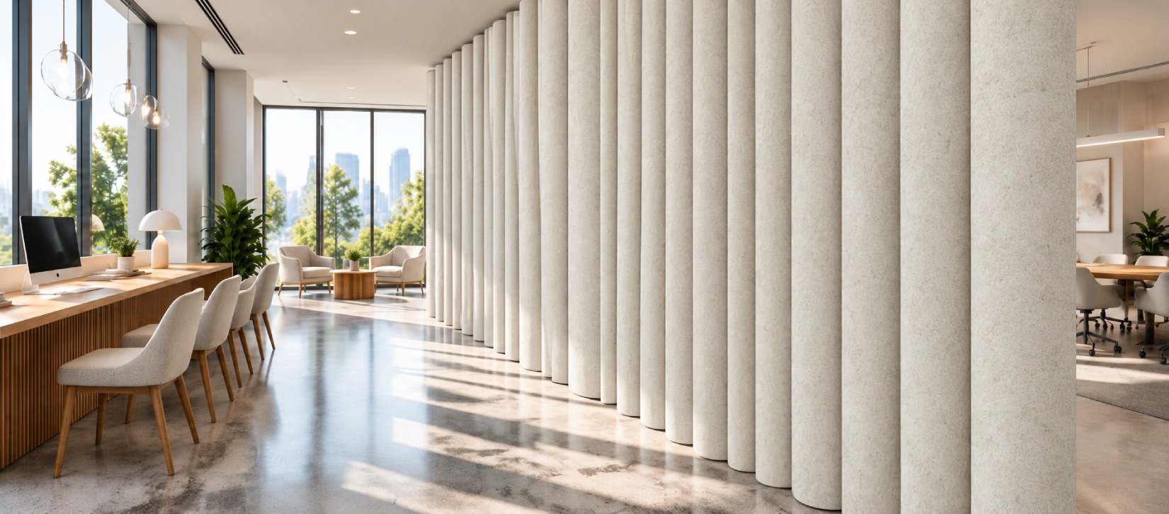 Demi Felt Wall Panels - Sand-banner