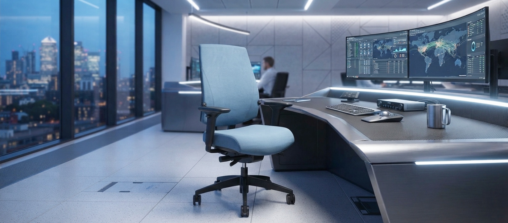 Ergo High-Back Blue Heavy-Duty Chair