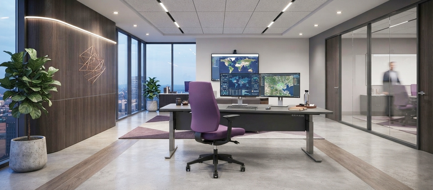 Ergo High-Back Purple Heavy-Duty Chair