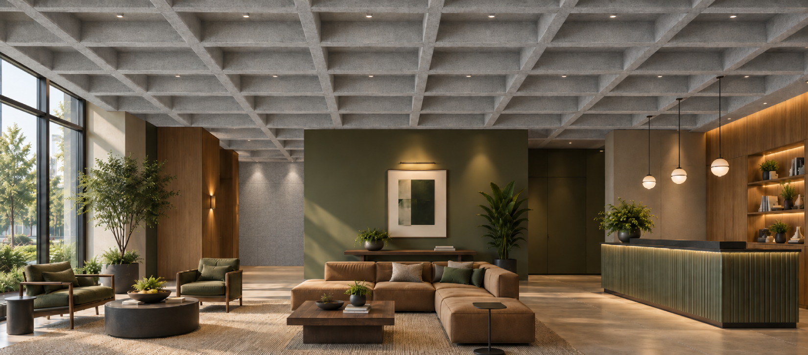 Flip Felt Ceiling Grid Tile Light Gray Felt