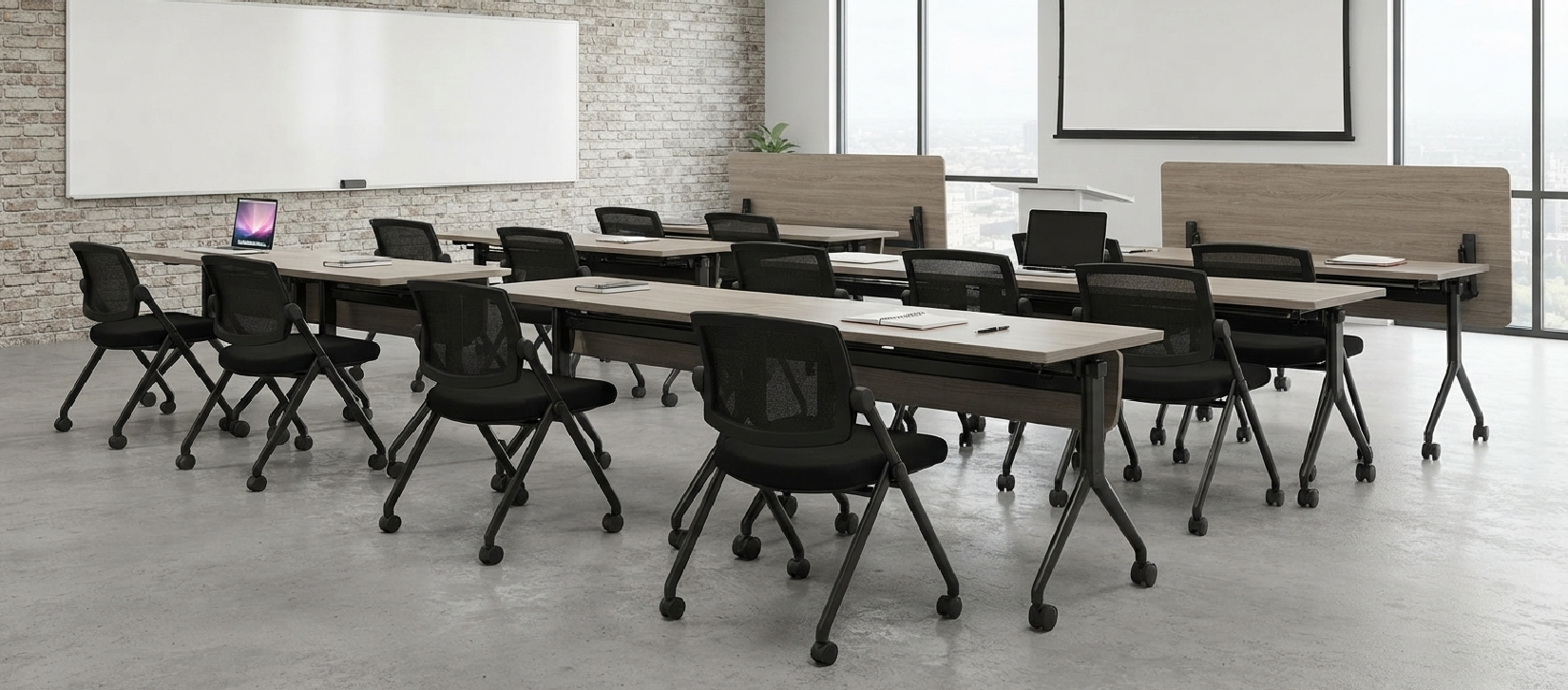 Flip-Top Training Table and Chair Set – Mobile Chairs