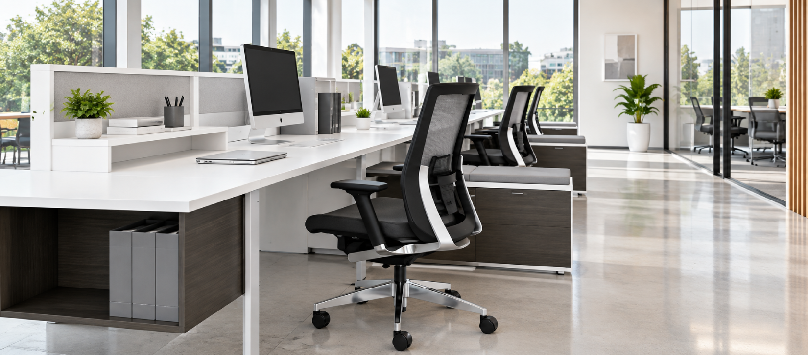 G20 Office Mesh Task Chair, Synchro-Tilt, Adjustable Arms