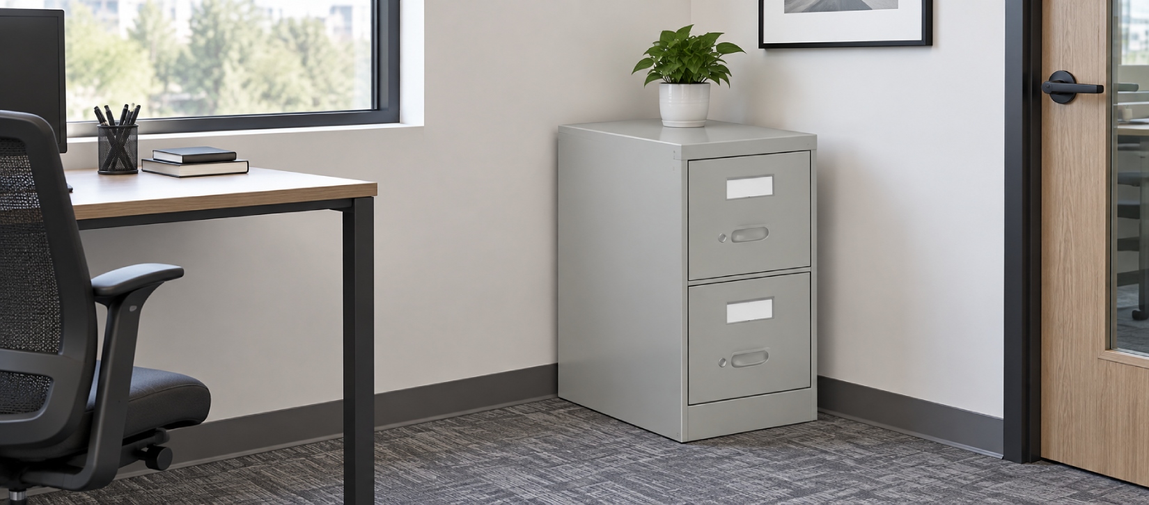 Global 2-Drawer Metal Vertical Filing Cabinet
