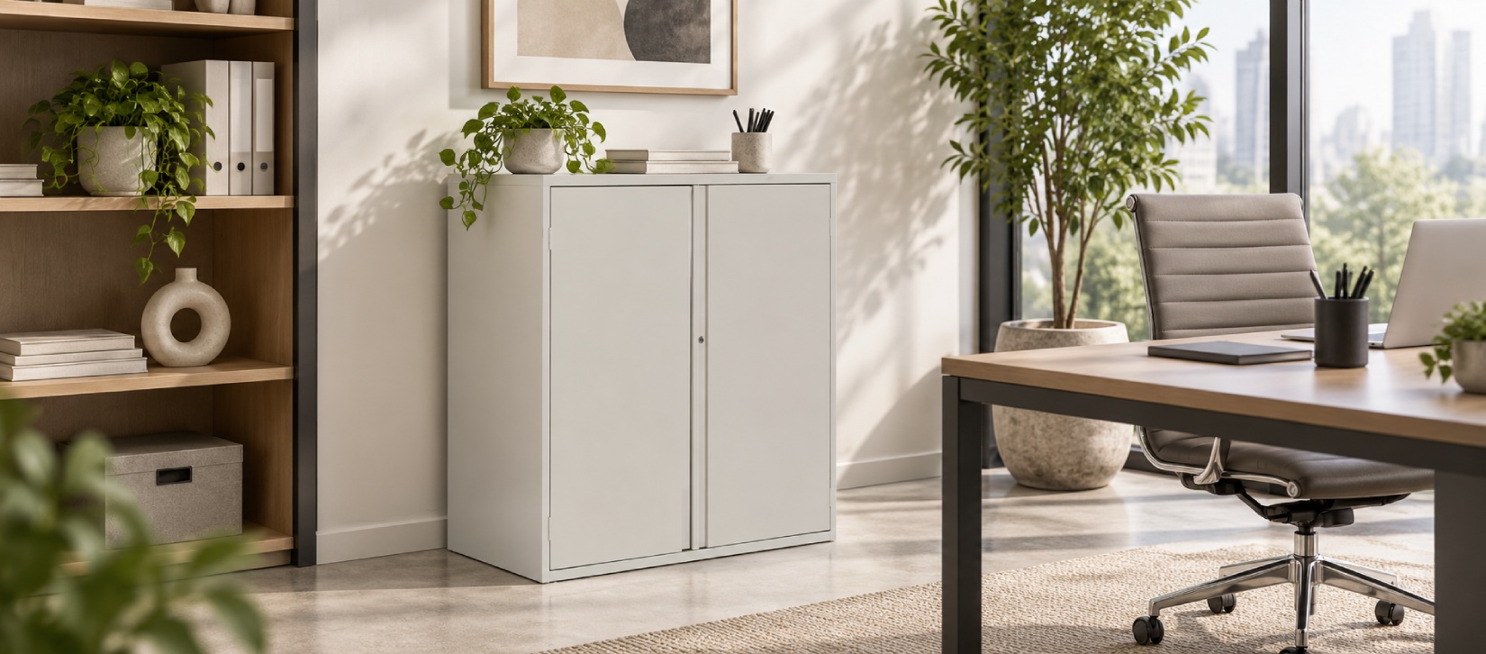 Global 3-Tier Gray Metal File Storage Cabinet