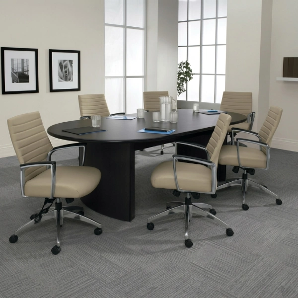 Global Boardroom Tables Series Black Racetrack