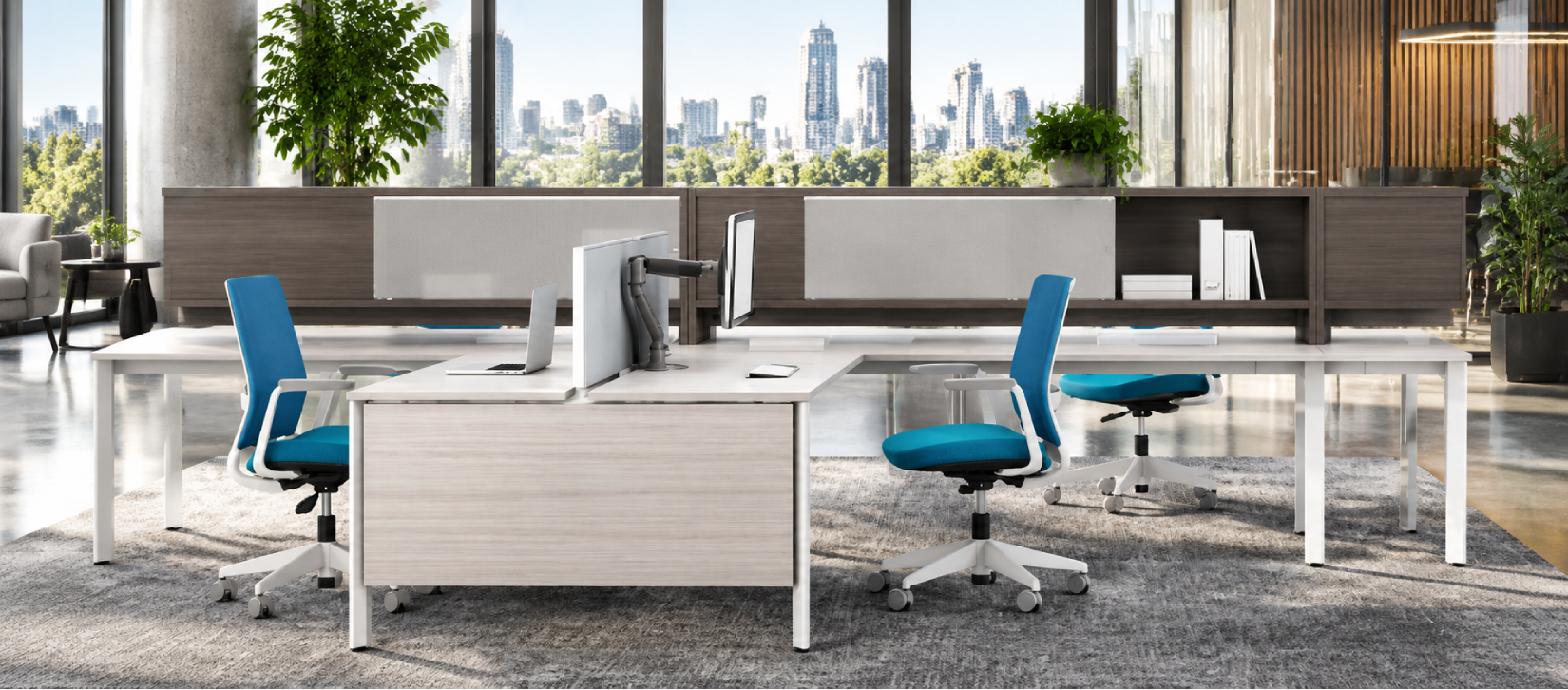 Global Bridges II Modern Benching Desk