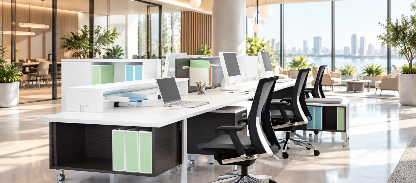 Global Bridges II Modular Benching Desk