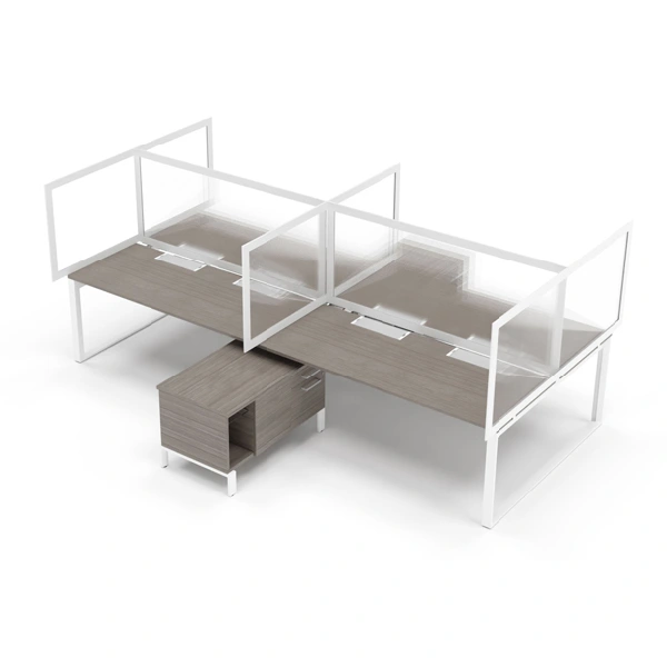 Global Bridges II Wellness Screens Double Benching Workstation-product