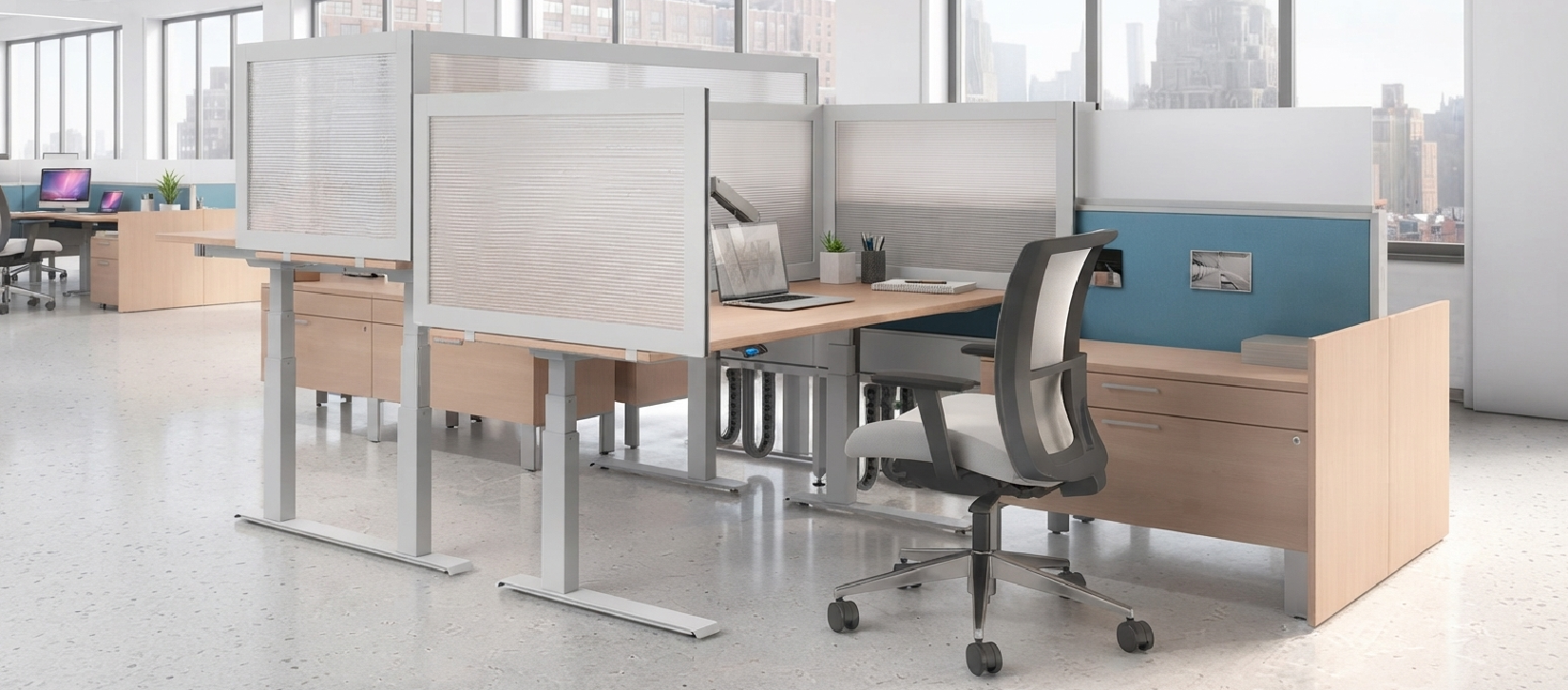 Global Bridges II Wellness Screens Workstation Divider Panel