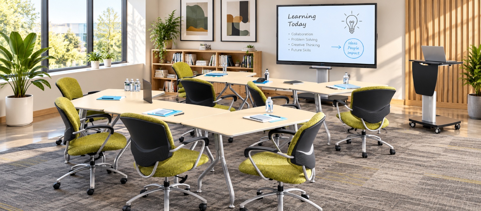 Global Bungee Flexible Classroom Training Tables