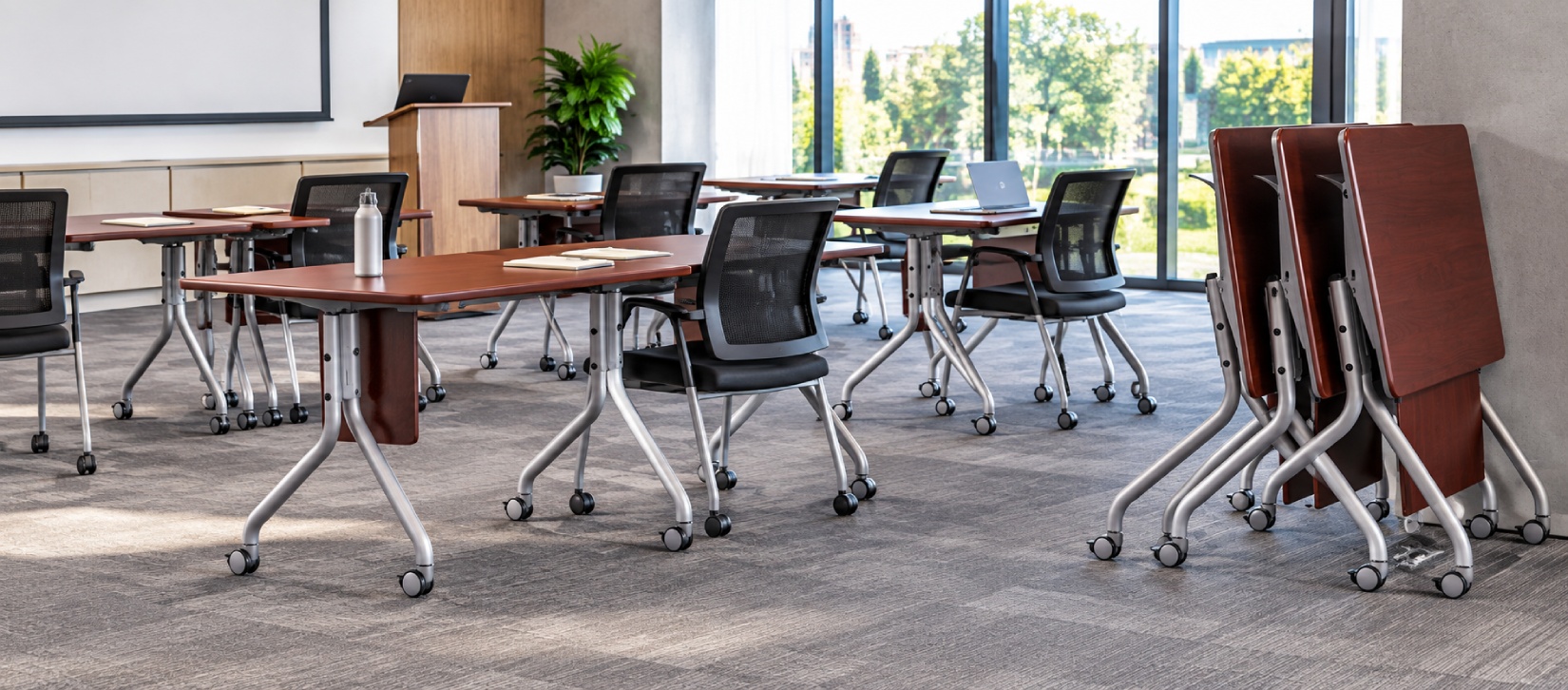 Global Bungee Nesting Flip-Top Training Tables