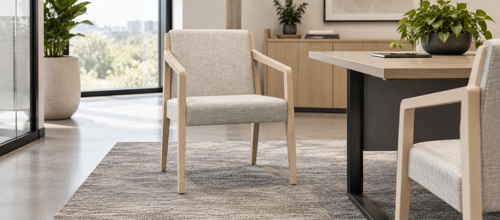 Global Chap Office Guest Chair with Padded Back