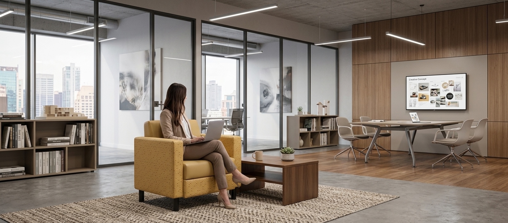 Global Citi Lounge Chair – Tan Patterned Upholstery