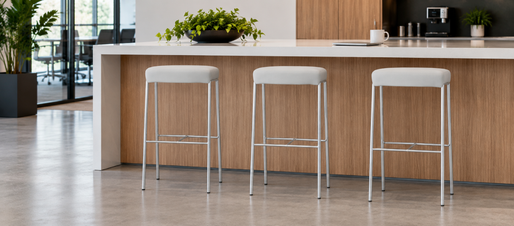 Global Citi Square Upholstered Counter Stool