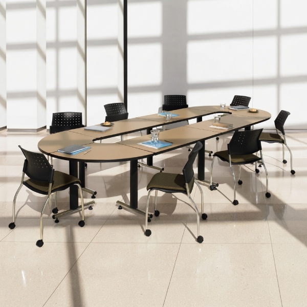 Global ConnecTABLES Beige Open-Center Modular Training Table