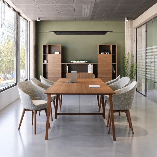 Global Corby Custom Veneer Office Workstation