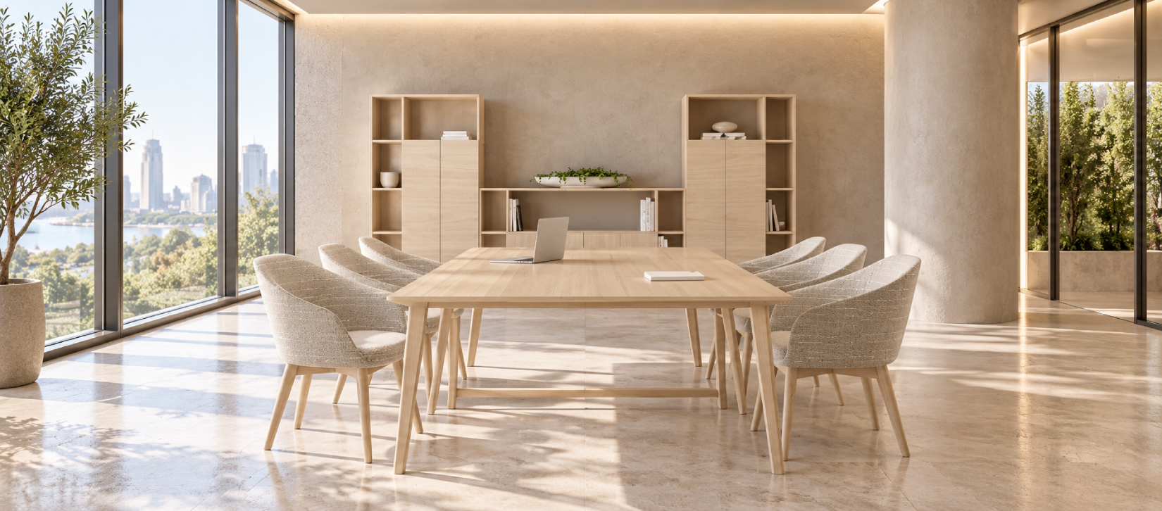 Global Corby Custom Veneer Office Workstation