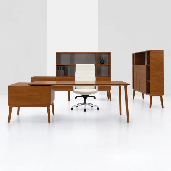 Global Corby Modular Veneer Executive Desk