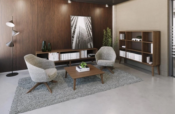 Global Corby Modular Veneer Executive Office Desk