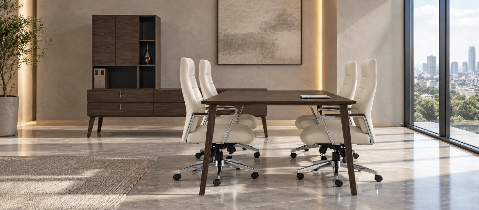 Global Corby Premium Veneer Office Desk System