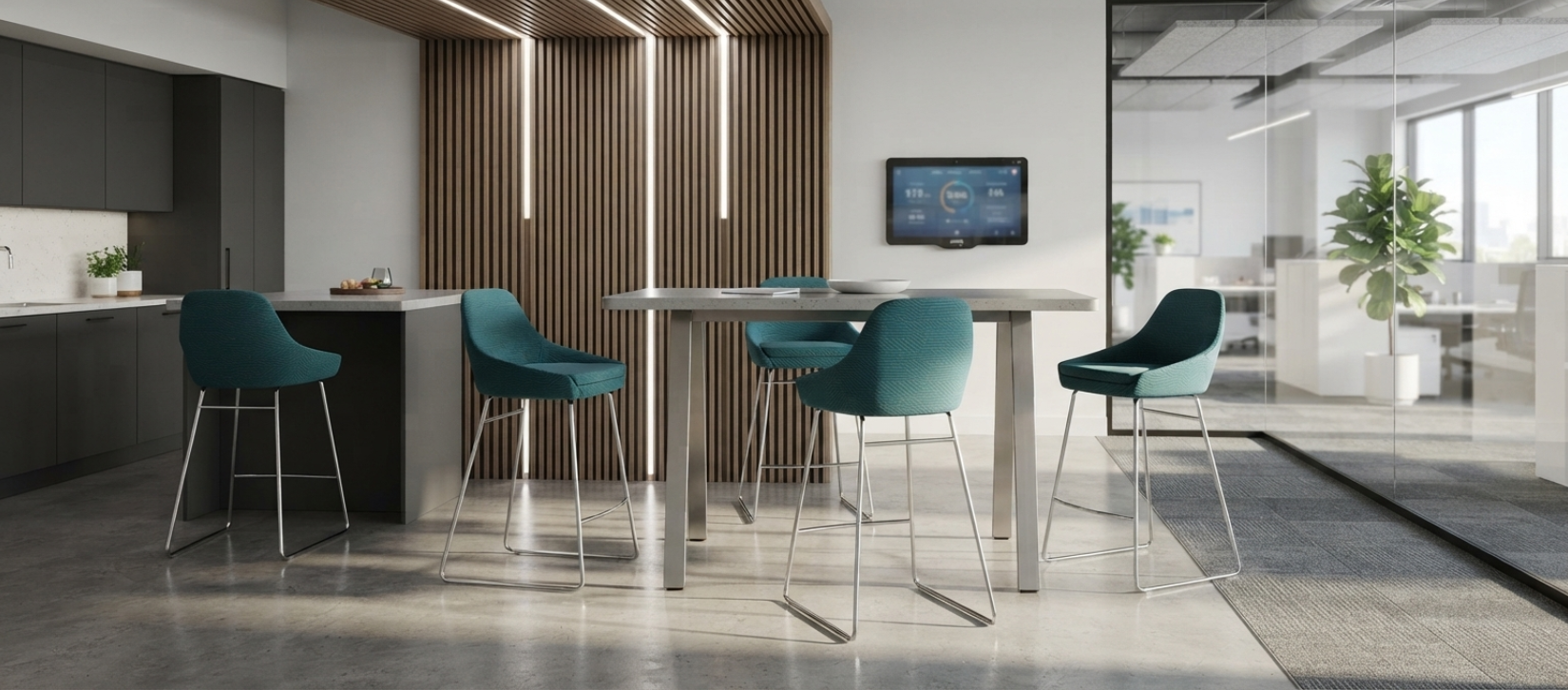 Global Drift Counter Stool with Sled Base